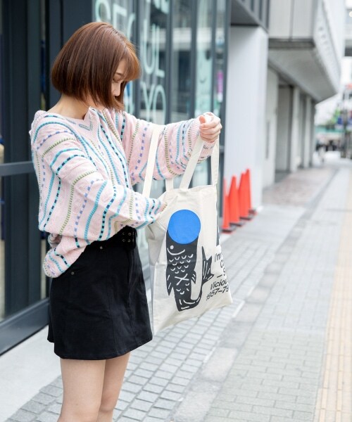 ALAND（エーランド）の「ALAND／NEW FISH ECO BAG（バッグ・レディース・アイボリー(01)/ベージュ(50)/ブルー(88)・ONE SIZE）」の14枚目の写真