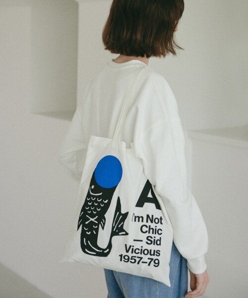ALAND（エーランド）の「ALAND／NEW FISH ECO BAG（バッグ・レディース・アイボリー(01)/ベージュ(50)/ブルー(88)・ONE SIZE）」の6枚目の写真