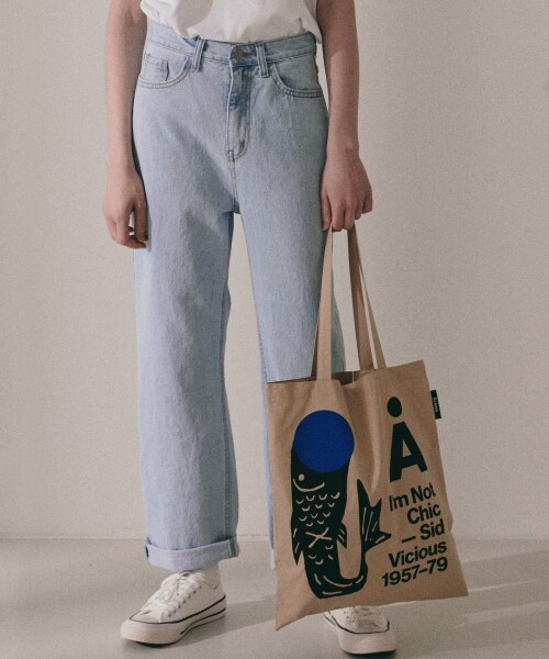 ALAND（エーランド）の「ALAND／NEW FISH ECO BAG（バッグ・レディース・アイボリー(01)/ベージュ(50)/ブルー(88)・ONE SIZE）」の9枚目の写真