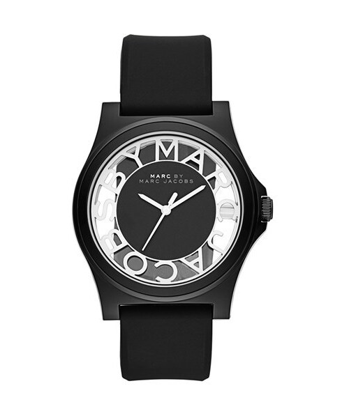 Marc by Marc Jacobs（マークバイマークジェイコブス）の「MARC BY MARC JACOBS 'Henry Skeleton' Silicone Strap Watch, 41mm（アナログ腕時計・Black）」の4枚目の写真
