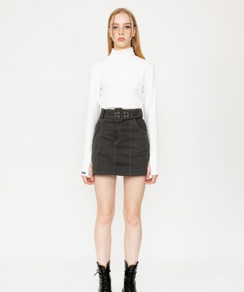 ALAND（エーランド）の「citybreeze／ロゴシンプルタートルネック（トップス・レディース・ホワイト(05)/ブラック(09)/チャコール(19)/カーキ(78)・FREE）」の6枚目の写真