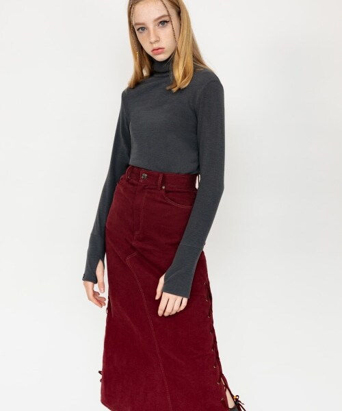 ALAND（エーランド）の「citybreeze／ロゴシンプルタートルネック（トップス・レディース・ホワイト(05)/ブラック(09)/チャコール(19)/カーキ(78)・FREE）」の7枚目の写真