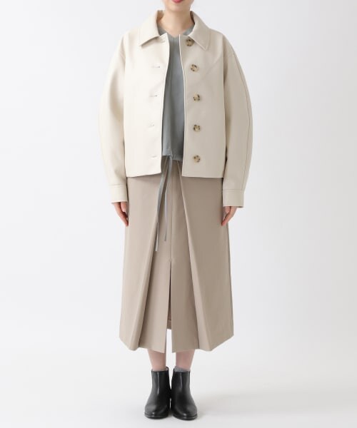 ALAND(エーランド)の「MOHAN/クロップドフェイクレザージャケット(ジャケット/アウター・レディース・ブラック(09)/ベージュ(50)・S/M)」の16枚目の写真