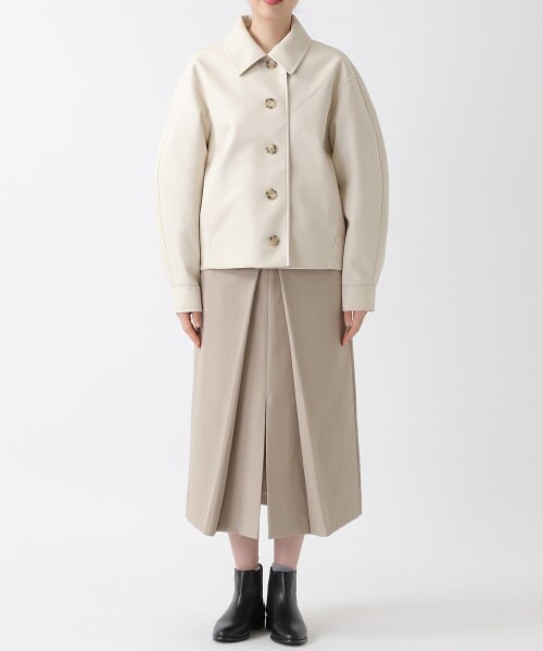 ALAND(エーランド)の「MOHAN/クロップドフェイクレザージャケット(ジャケット/アウター・レディース・ブラック(09)/ベージュ(50)・S/M)」の17枚目の写真