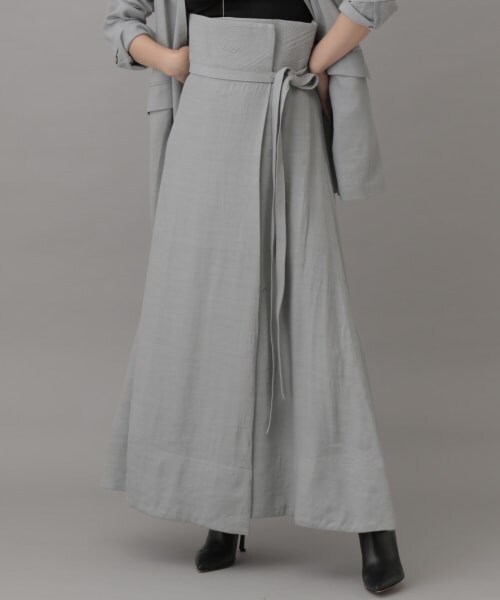 Chaos（カオス）の「セルファーラップスカート（スカート・ブラック/サックス）」の2枚目の写真