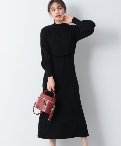 Heather ヘザー の ベストツキニットワンピース ワンピース ドレス Wear