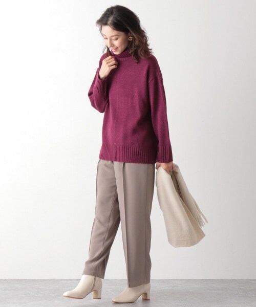 LEPSIM（レプシィム）の「ピンタックカラーパンツ（パンツ・グレージュ/モカ/カーキ/ブルー）」の7枚目の写真