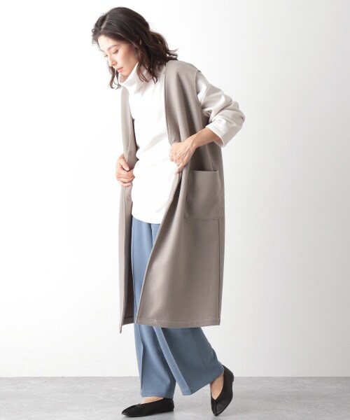 LEPSIM（レプシィム）の「ピンタックカラーパンツ（パンツ・グレージュ/モカ/カーキ/ブルー）」の10枚目の写真