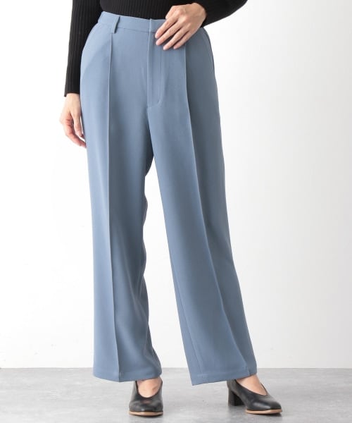 LEPSIM（レプシィム）の「ピンタックカラーパンツ（パンツ・グレージュ/モカ/カーキ/ブルー）」の4枚目の写真