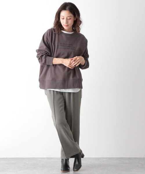 LEPSIM（レプシィム）の「ピンタックカラーパンツ（パンツ・グレージュ/モカ/カーキ/ブルー）」の8枚目の写真