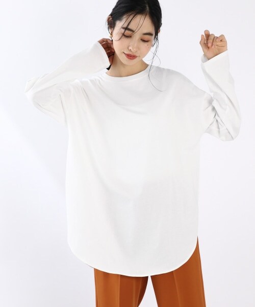 LOWRYS FARM（ローリーズファーム）の「ＵＳＡラウンドヘムＬＳ（トップス・オフ/ブラック）」の7枚目の写真