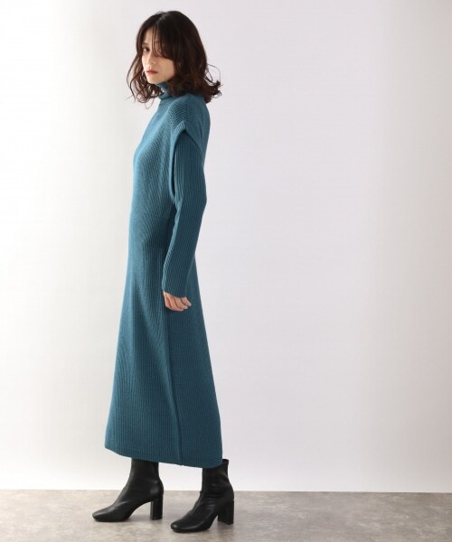 LOWRYS FARM（ローリーズファーム）の「タートルレイヤード２Ｐワンピース（ワンピース/ドレス・アイボリー/ブラウン/ブルー）」の3枚目の写真