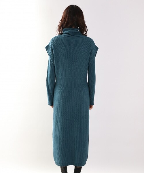 LOWRYS FARM（ローリーズファーム）の「タートルレイヤード２Ｐワンピース（ワンピース/ドレス・アイボリー/ブラウン/ブルー）」の5枚目の写真