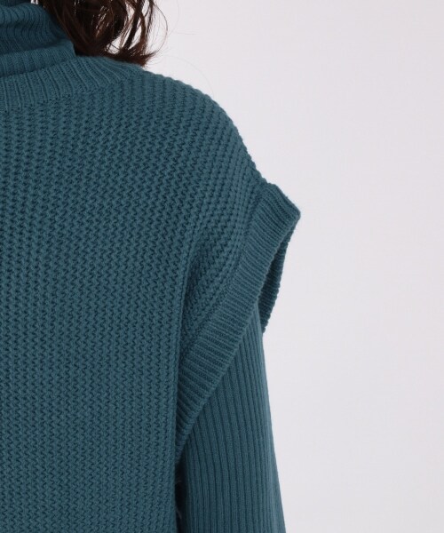 LOWRYS FARM（ローリーズファーム）の「タートルレイヤード２Ｐワンピース（ワンピース/ドレス・アイボリー/ブラウン/ブルー）」の17枚目の写真