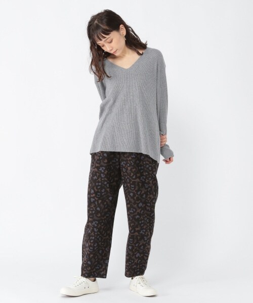 studio CLIP（スタディオクリップ）の「スラウチマルシェパンツ（パンツ・ホワイト(チェック)/ブラウン(チェック)/ブラックウォッチ/フラワープリント/イカットプリント/レオパード風プリント/アイボリー/ベージュ/インディゴ）」の18枚目の写真