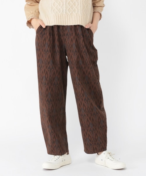 studio CLIP（スタディオクリップ）の「スラウチマルシェパンツ（パンツ・ホワイト(チェック)/ブラウン(チェック)/ブラックウォッチ/フラワープリント/イカットプリント/レオパード風プリント/アイボリー/ベージュ/インディゴ）」の13枚目の写真