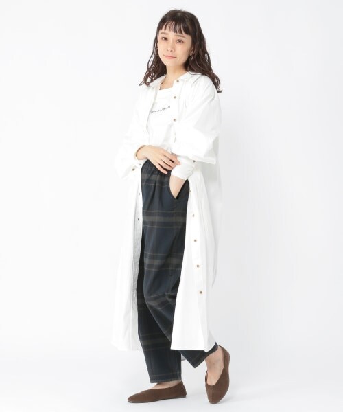 studio CLIP（スタディオクリップ）の「スラウチマルシェパンツ（パンツ・ホワイト(チェック)/ブラウン(チェック)/ブラックウォッチ/フラワープリント/イカットプリント/レオパード風プリント/アイボリー/ベージュ/インディゴ）」の14枚目の写真