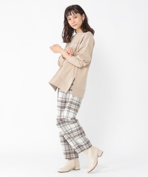 studio CLIP（スタディオクリップ）の「スラウチマルシェパンツ（パンツ・ホワイト(チェック)/ブラウン(チェック)/ブラックウォッチ/フラワープリント/イカットプリント/レオパード風プリント/アイボリー/ベージュ/インディゴ）」の19枚目の写真