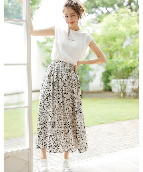 INGNI（イング）の「レオパード柄ギャザー／スカート（）」 - WEAR