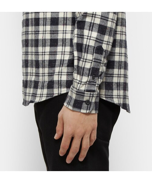 A.P.C.（アーペーセー）の「A.P.C. Cotton and Silk-Blend Flannel Shirt（シャツ/ブラウス・メンズ・Blue・XL/L/XS/S/M）」の6枚目の写真