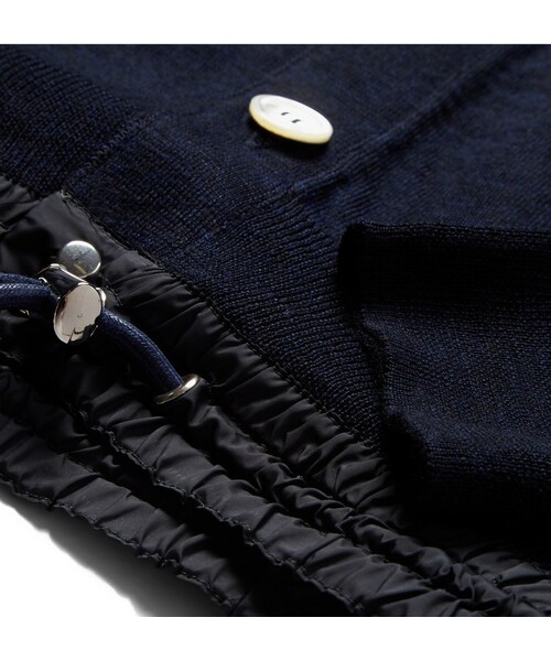 Sacai（サカイ）の「Sacai Fine-Knit Wool Drawstring-Hem Cardigan（カーディガン/ボレロ・メンズ・Blue・1/2/3/4）」の4枚目の写真