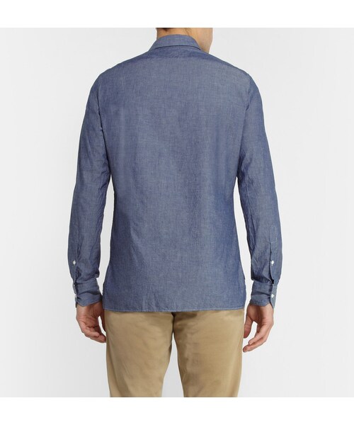 TOMORROWLAND (トゥモローランド)の「Tomorrowland Dungaree Lightweight Cotton Shirt(シャツ/ブラウス・メンズ・Blue・M/L/XL/S)」の6枚目の写真