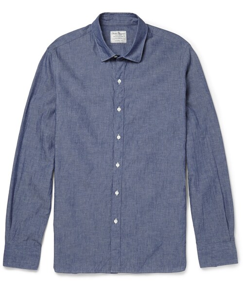 TOMORROWLAND (トゥモローランド)の「Tomorrowland Dungaree Lightweight Cotton Shirt(シャツ/ブラウス・メンズ・Blue・M/L/XL/S)」の1枚目の写真