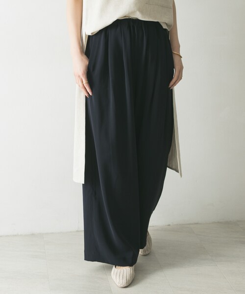 ENFOLD PEダブルクロス Relax TROUSERS ENFOLD - ENFOLD PEダブルクロス Relax TROUSERSの通販 by み