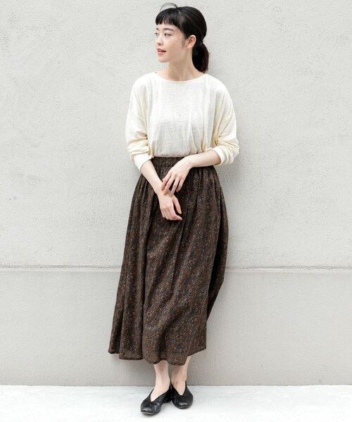 かぐれ　アラベスクプリントギャザースカート かぐれ（カグレ）の「アラベスクプリントギャザースカート