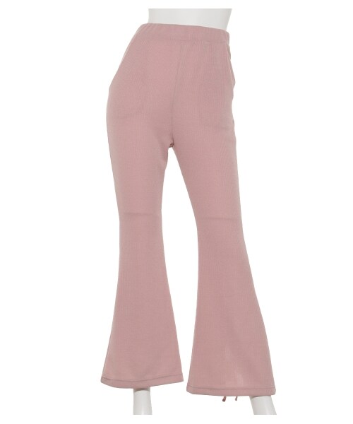 lilLilly（リルリリー）の「リボンニットフレアパンツ（パンツ・レディース・WHITE/PINK/BLUE/BLACK・FREE）」の20枚目の写真