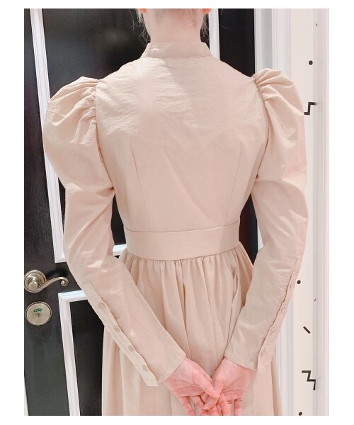 lilLilly（リルリリー）の「[pain]パワショルロングドレス（ワンピース/ドレス・レディース・BEIGE/ROSE/BLACK・FREE）」の8枚目の写真