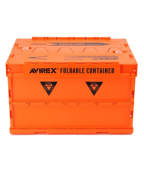 AVIREX オリコン　折りたたみコンテナボックス　収納BOX オレンジ　未使用 AVIREX（アヴィレックス）の「折り畳みコンテナボックス/FOLDABLE