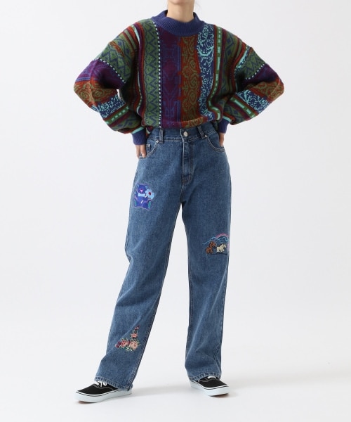 ALAND（エーランド）の「youthbath／刺繍デニムパンツ（）」 - WEAR