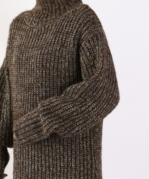 LOWRYS FARM（ローリーズファーム）の「３ＧＭＩＸＴＴＬニットワンピース（ワンピース/ドレス・オレンジ/ブラウン）」の7枚目の写真