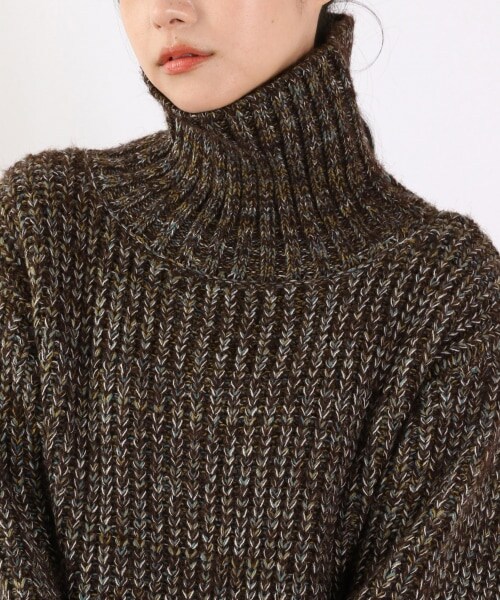 LOWRYS FARM（ローリーズファーム）の「３ＧＭＩＸＴＴＬニットワンピース（ワンピース/ドレス・オレンジ/ブラウン）」の6枚目の写真