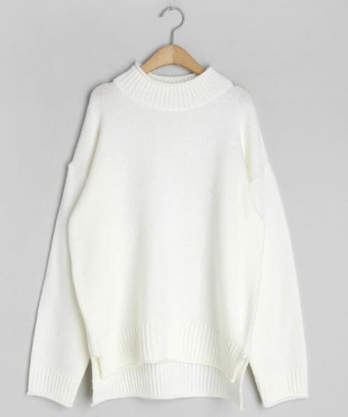 DHOLIC(ディーホリック)の「リブロールヘムニット(ニット/セーター・レディース・ホワイト/その他/ブラック/グレー・FREE)」の1枚目の写真