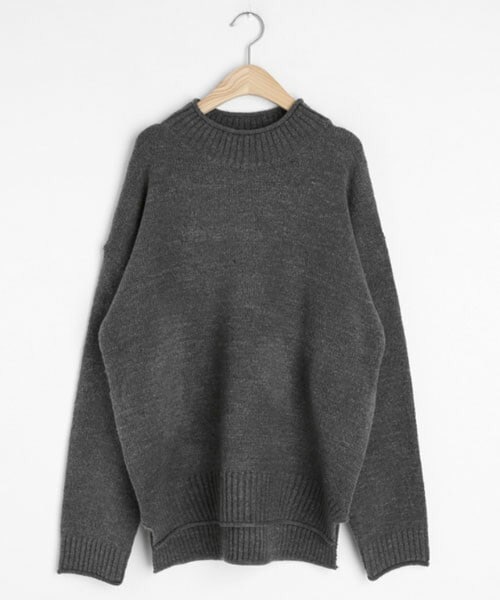 DHOLIC(ディーホリック)の「リブロールヘムニット(ニット/セーター・レディース・ホワイト/その他/ブラック/グレー・FREE)」の4枚目の写真