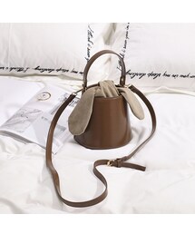 ノーブランド バケツ型 バッグ + 鍵 no brand（ノーブランド）の「バケツ型バッグ(Bー022)（ハンドバッグ