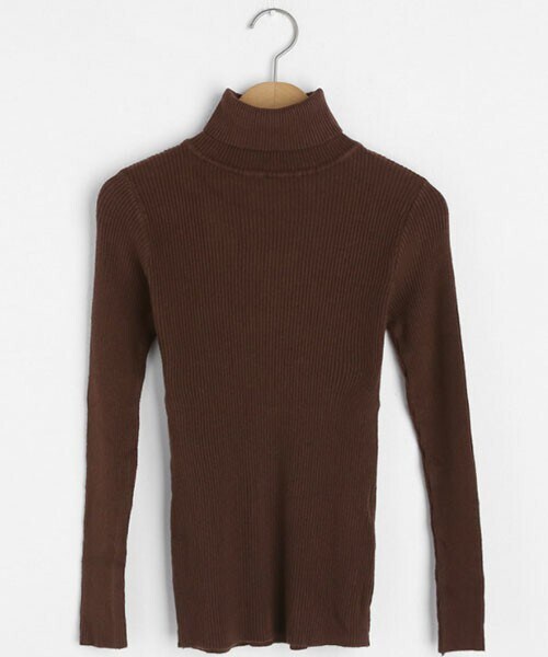 DHOLIC(ディーホリック)の「リブタートルネックニット(ニット/セーター・レディース・ホワイト/その他/ブラウン/グレー/ブラック/ベージュ・FREE)」の4枚目の写真