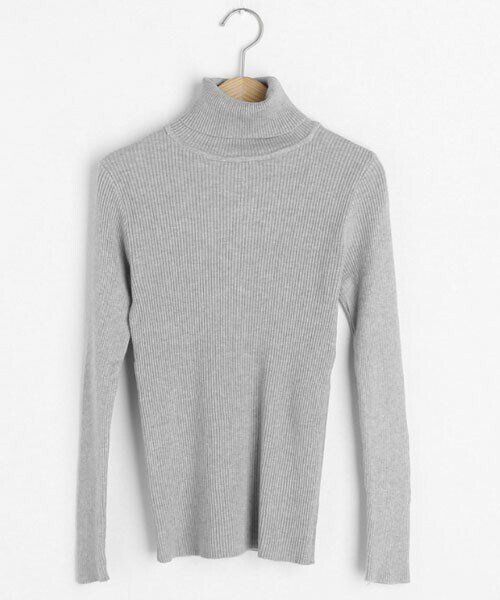 DHOLIC(ディーホリック)の「リブタートルネックニット(ニット/セーター・レディース・ホワイト/その他/ブラウン/グレー/ブラック/ベージュ・FREE)」の3枚目の写真