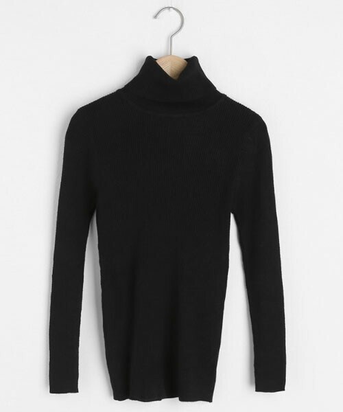 DHOLIC(ディーホリック)の「リブタートルネックニット(ニット/セーター・レディース・ホワイト/その他/ブラウン/グレー/ブラック/ベージュ・FREE)」の2枚目の写真