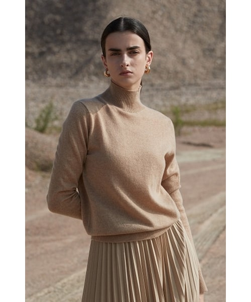 pure cashmere ピュア カシミヤ ブラウン ポンチョ  【Ｆ】 PURE CASHMERE JUMPER ピュアカシミヤセーター｜COS コス 公式