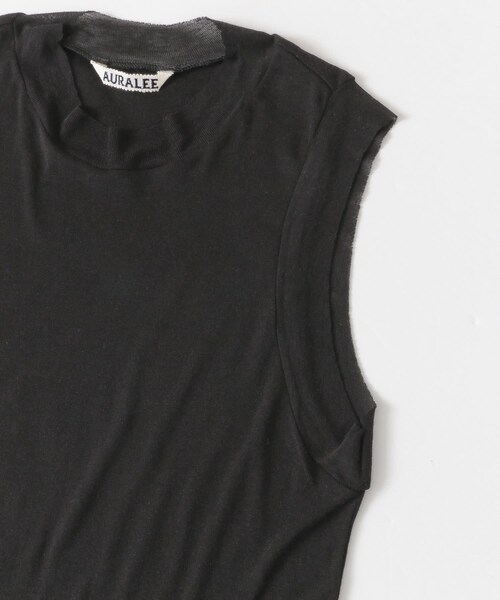 Namu Shop - Auralee Super High Gauge Sheer Rib Tank Top - Black
