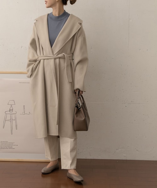 URBAN RESEARCH DOORS ロングチェスターガウンコート URBAN RESEARCH DOORS（アーバンリサーチドアーズ）の「ロング