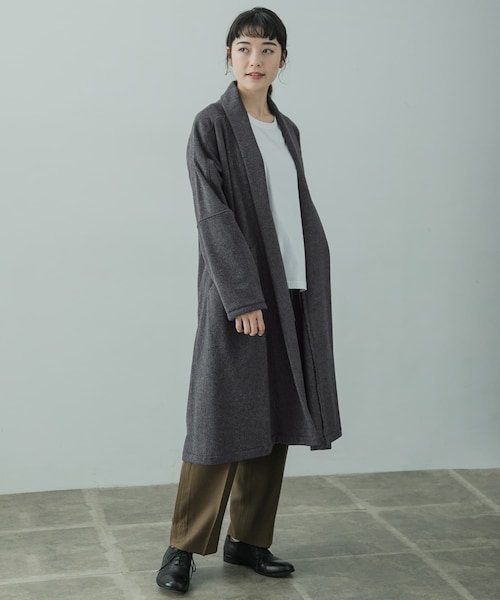 mittan. 半纏コート　ロング ウール　カシミヤ MITTAN ミッタン 「ウールシルクキャメル半纏ロングコート