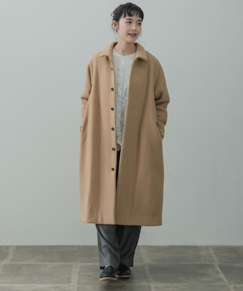 suzuki takayuki tailored-collar coat グレー suzuki takayuki tailored collar coat