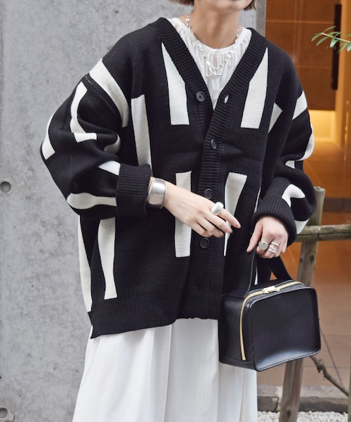 no brand（ノーブランド）の「スティックオーバーニットCD（カーディガン/ボレロ・レディース・その他）」の7枚目の写真