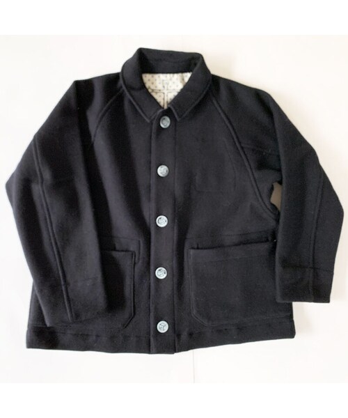 け*マ様 快晴堂　カイセイドウ　マリン衿ジャケットブラック　カットメルトン Mサ け*マ様 快晴堂 カイセイドウ マリン衿ジャケットブラック カット