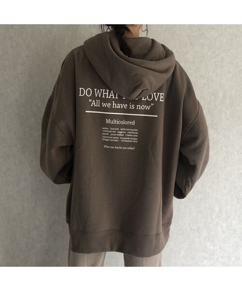 copine（コピン）の「再入荷！しっかりとした厚みあったか裏起毛！バックプリントオーバーサイズパーカー(3color)（パーカー・レディース・その他）」の10枚目の写真