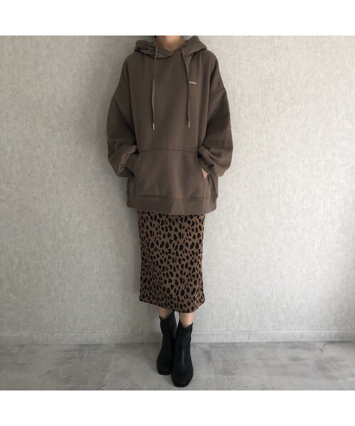 copine（コピン）の「再入荷！しっかりとした厚みあったか裏起毛！バックプリントオーバーサイズパーカー(3color)（パーカー・レディース・その他）」の6枚目の写真